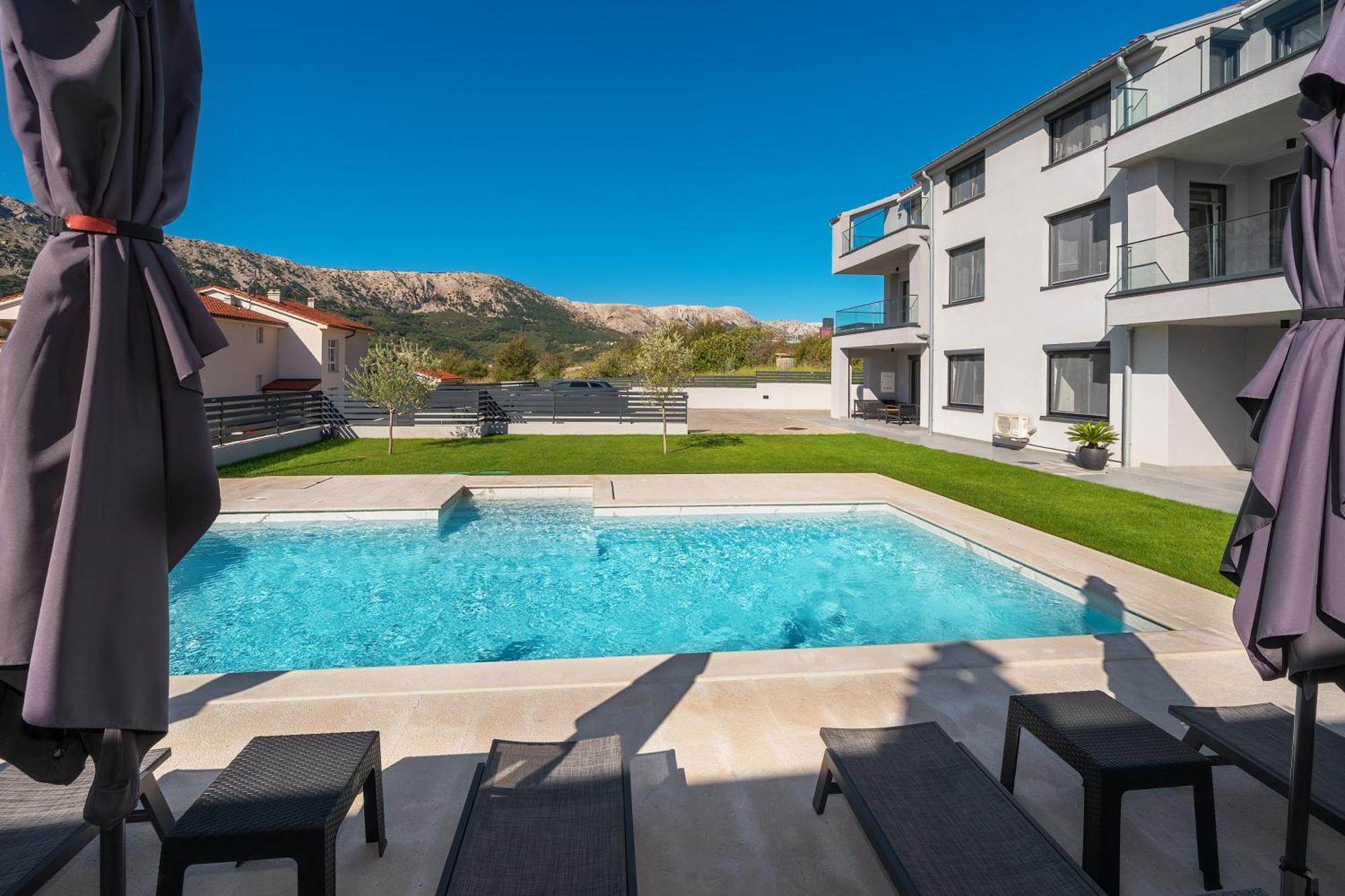 Poolside Apartments Anabella Baška Exteriér fotografie